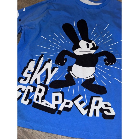Disney Oswald The 100 anniversary Lucky Rabbit Blue shirt Graphic Tee large - Picture 3 of 5